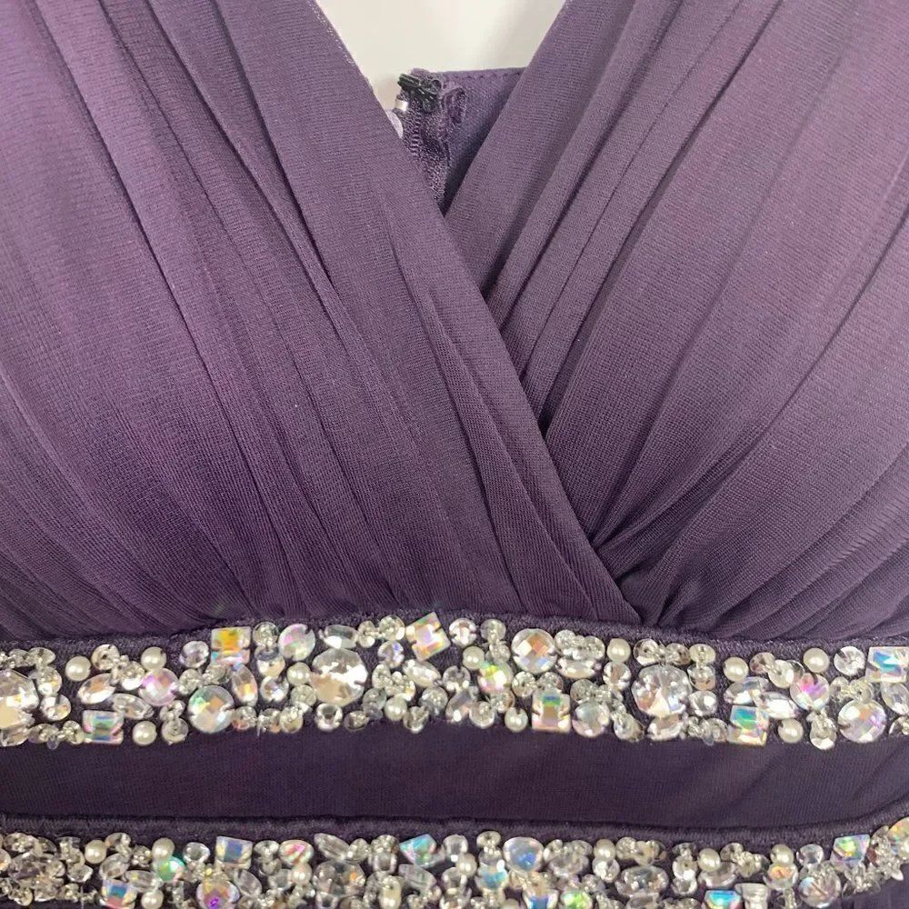 Jodi Kristopher deep purple High Low Formal Dress - Picture 4 of 7